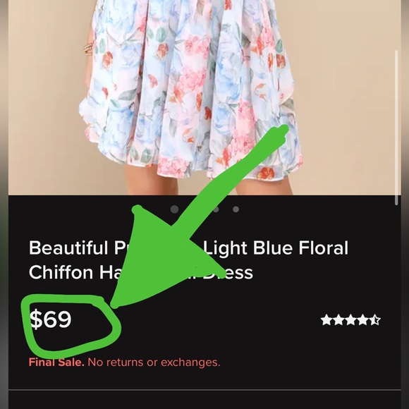 NWT Lulu’s mini dress - Picture 7 of 7